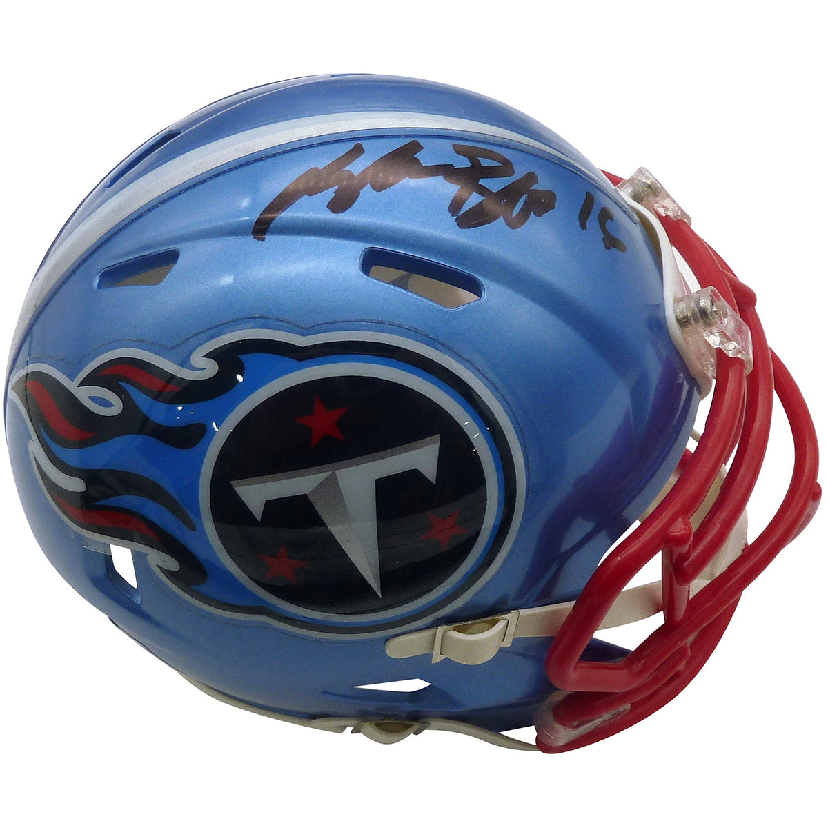 Autographed Treylon Burks Tennessee Titans (FLASH Alternate) Mini Helmet - JSA-Powers Sports Memorabilia