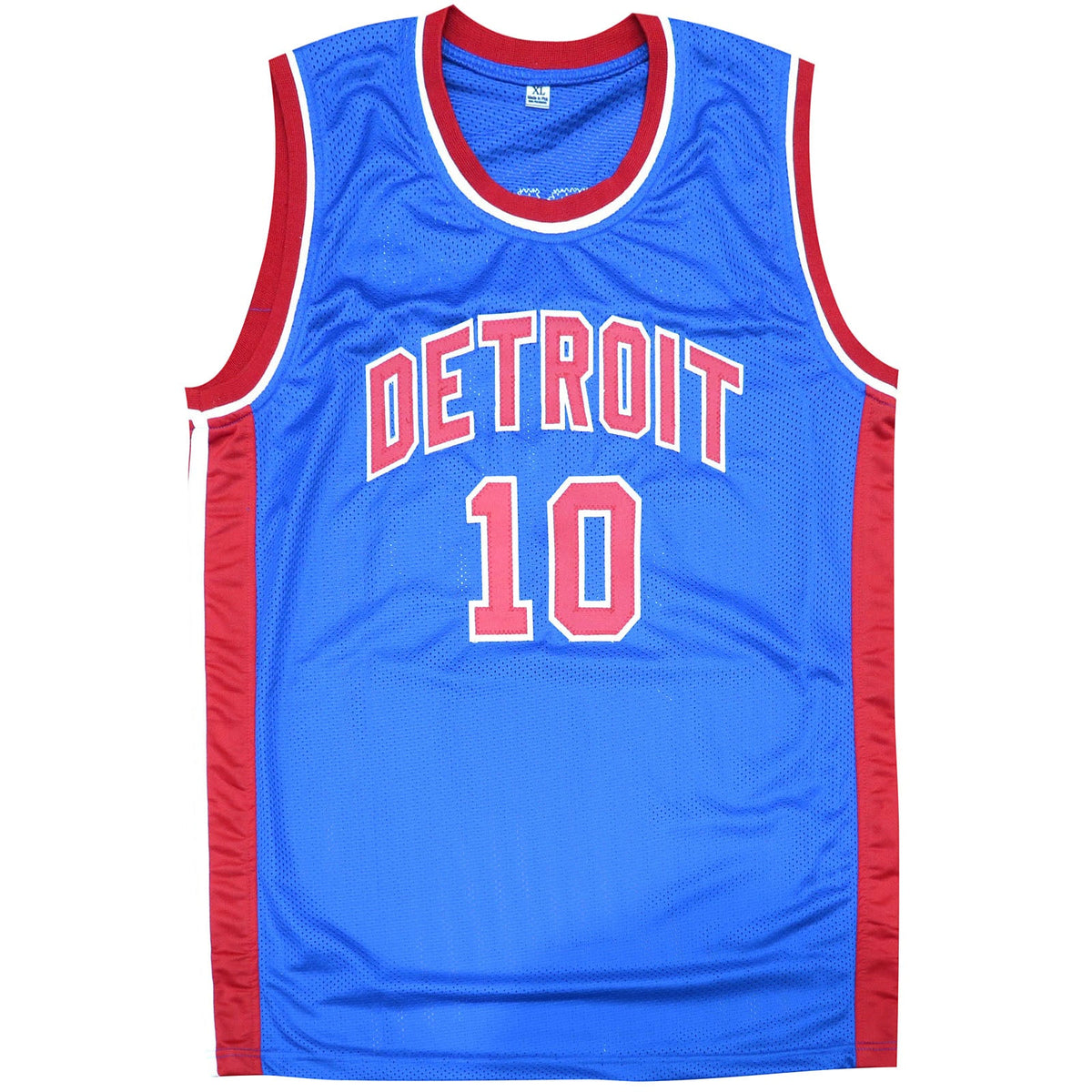 Autographed Dennis Rodman Detroit (Blue #10) Custom Jersey - JSA-Powers Sports Memorabilia