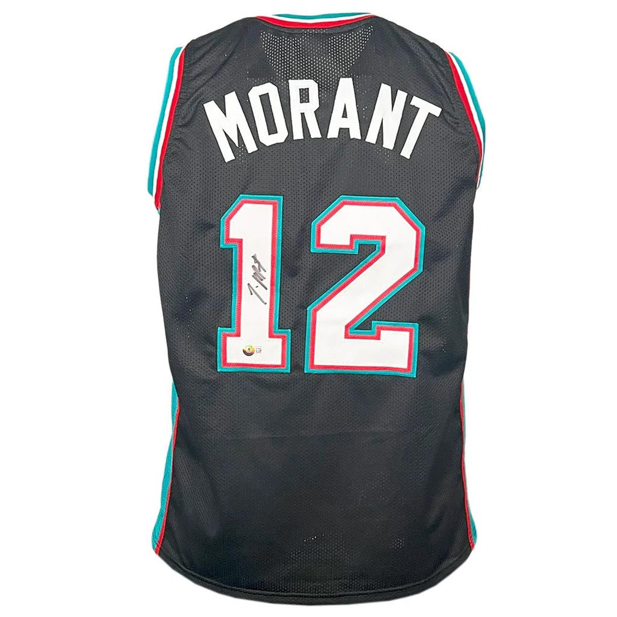 Autographed Ja Morant Memphis (Black #12) Custom Jersey - Beckett-Powers Sports Memorabilia