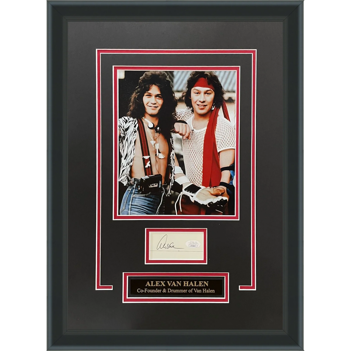 Autographed Alex Van Halen Van Halen Music "Signature Series" Frame - JSA-Powers Sports Memorabilia