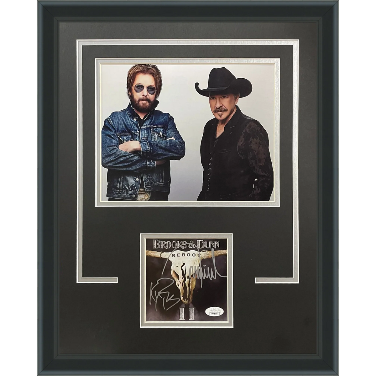 Autographed Brooks And Dunn Reboot Deluxe Framed CD and Cover - JSA-Powers Sports Memorabilia