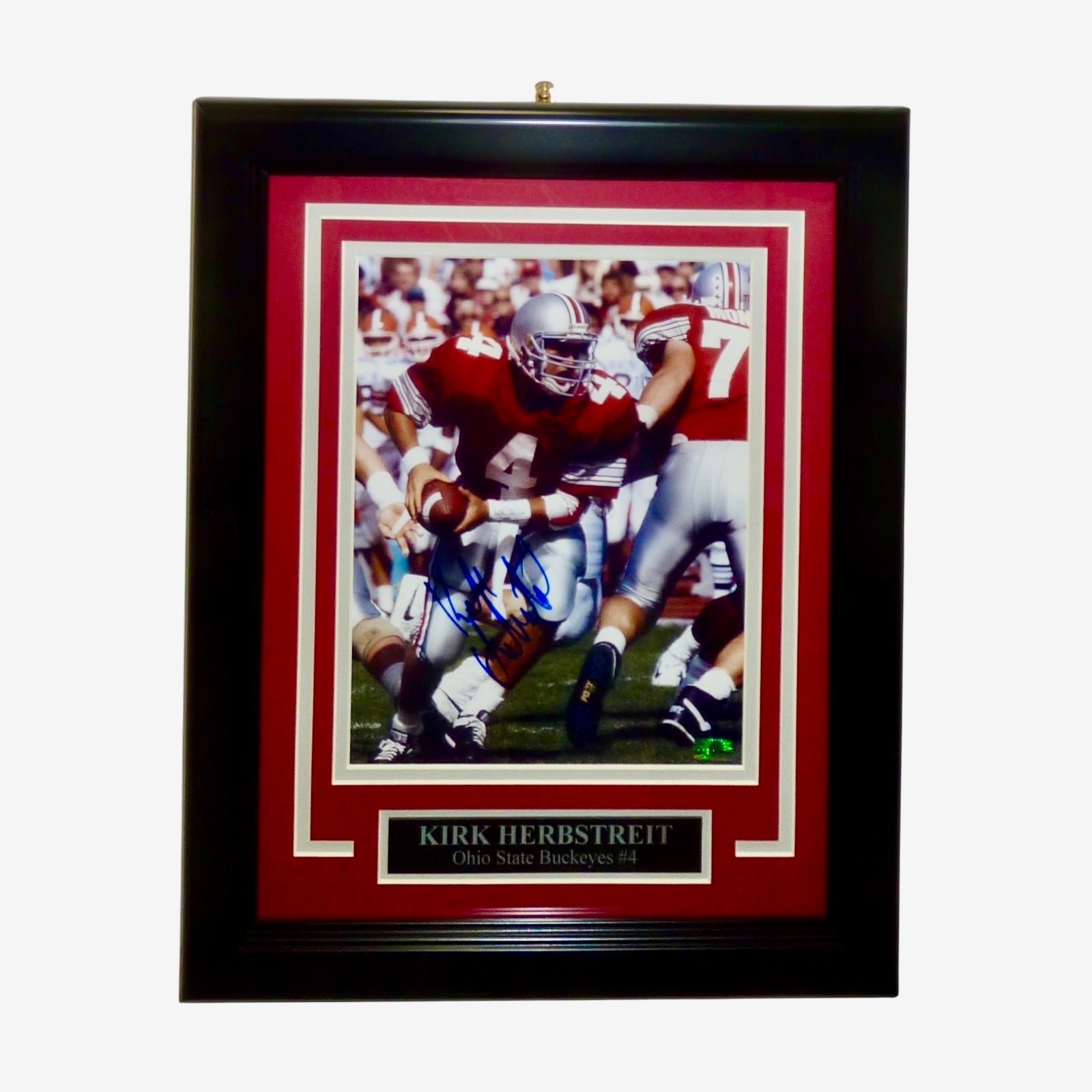 Autographed Kirk Herbstreit Ohio State Buckeyes Deluxe Framed 8x10 Photo - Beckett-Powers Sports Memorabilia