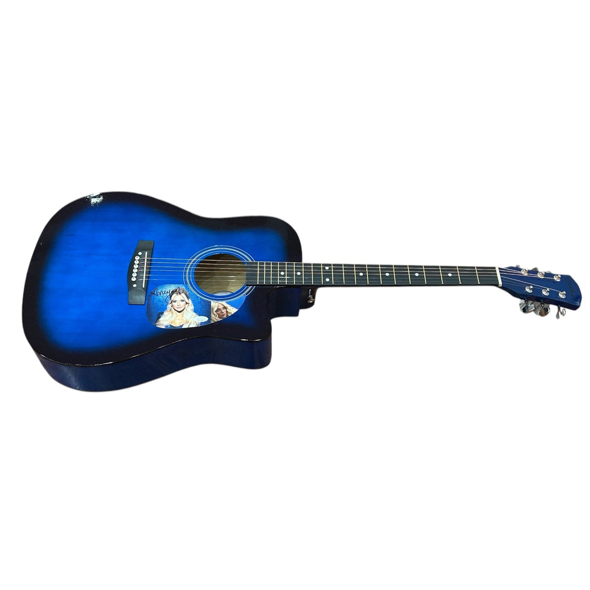 Megan Moroney Blue Acoustic Guitar with Signature - JSA | Collectible Memorabilia-Powers Sports Memorabilia