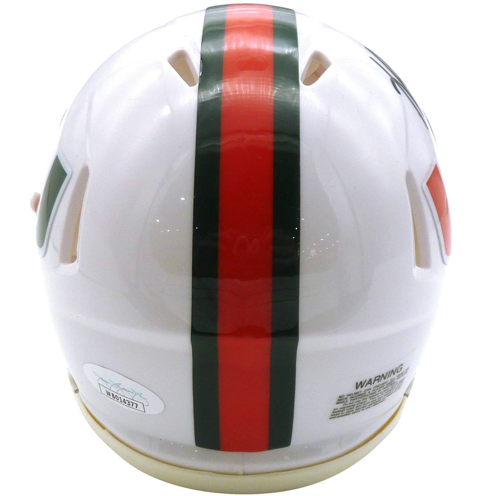 Autographed Xavier Restrepo Miami Hurricanes (Speed) Mini Helmet - JSA-Powers Sports Memorabilia