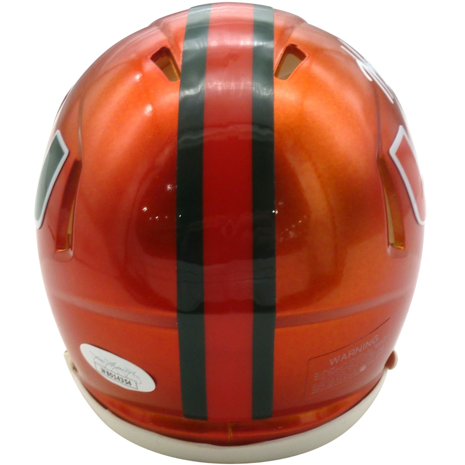Autographed Xavier Restrepo Miami Hurricanes (FLASH Alternate) Mini Helmet - JSA-Powers Sports Memorabilia