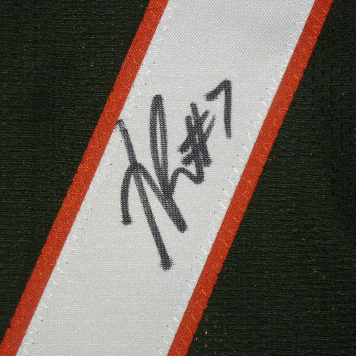 Autographed Xavier Restrepo Miami Hurricanes (Green #7) Custom Jersey - JSA-Powers Sports Memorabilia