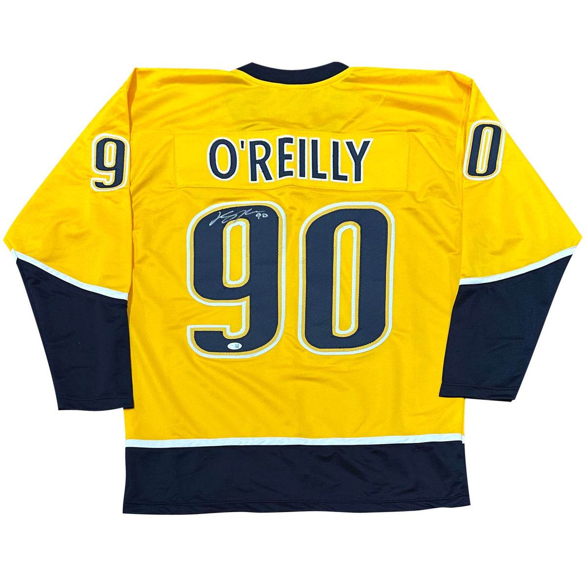 Autographed Ryan O'Reilly Nashville (Gold #90) Custom Hockey Jersey - JSA-Powers Sports Memorabilia
