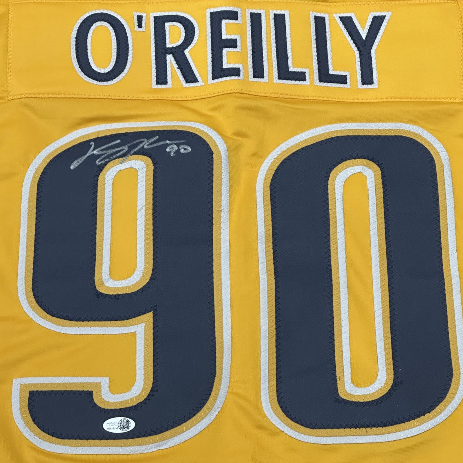 Autographed Ryan O'Reilly Nashville (Gold #90) Custom Hockey Jersey - JSA-Powers Sports Memorabilia