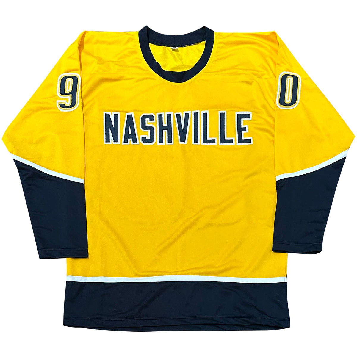 Autographed Ryan O'Reilly Nashville (Gold #90) Custom Hockey Jersey - JSA-Powers Sports Memorabilia