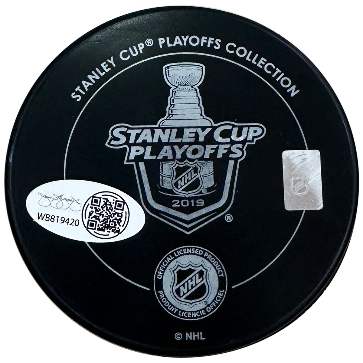 Autographed Ryan O'Reilly St Louis Blues 2019 Stanley Cup Logo Hockey Puck - Blue Ink - JSA-Powers Sports Memorabilia