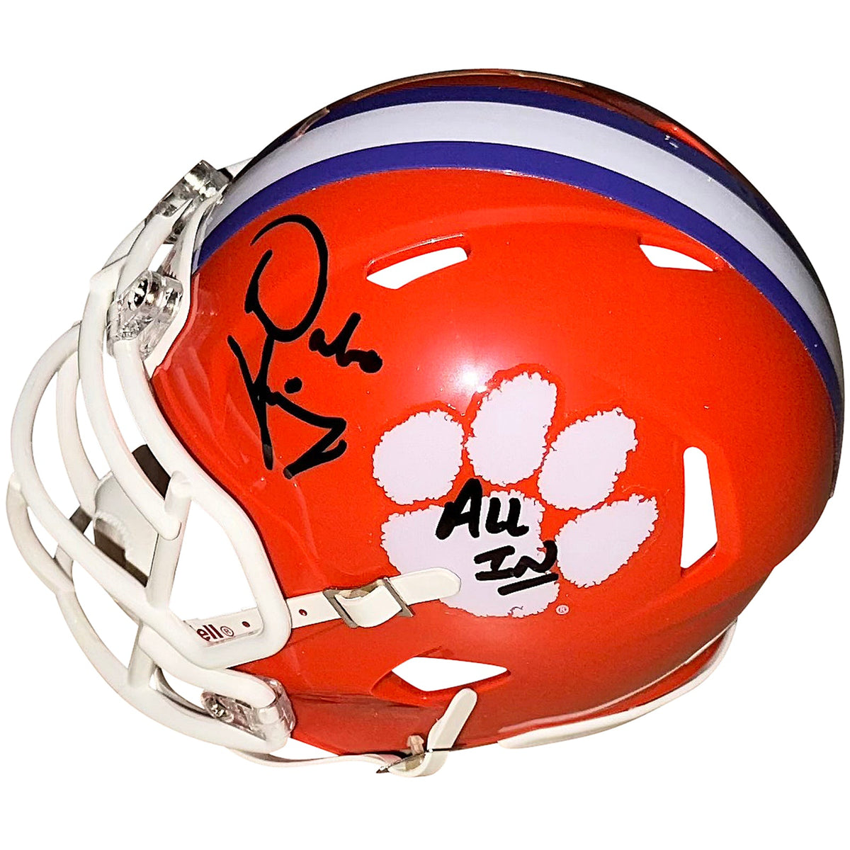 Autographed Dabo Swinney Clemson Tigers Mini Helmet w/ "All In" - JSA-Powers Sports Memorabilia