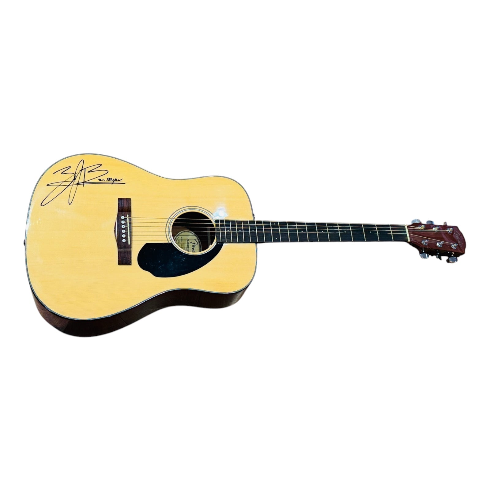 Autographed Zach Bryan Natural Acoustic Guitar - Beckett-Powers Sports Memorabilia