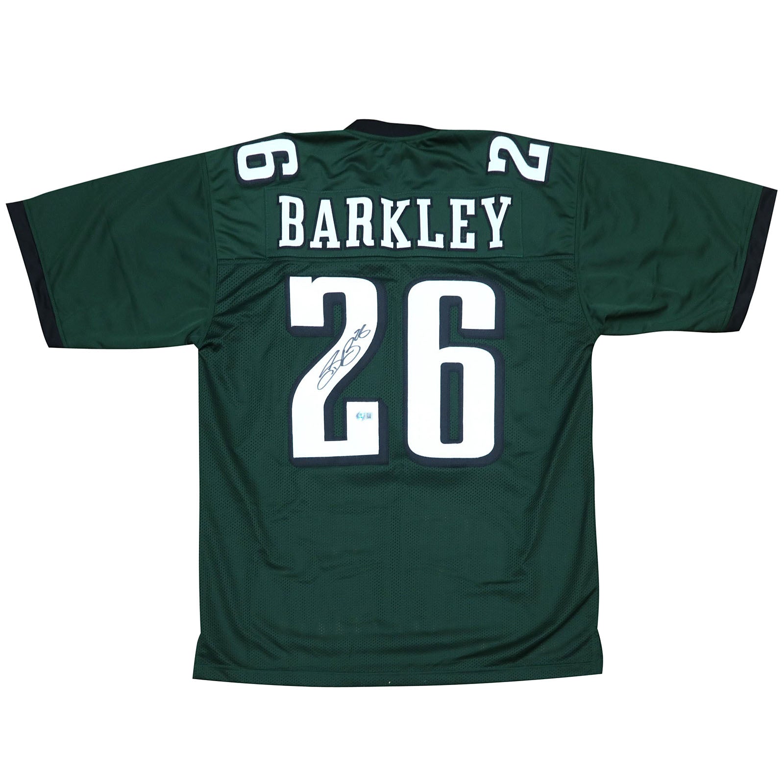 Autographed Saquon Barkley Philadelphia (Green #26) Custom Jersey - Beckett-Powers Sports Memorabilia