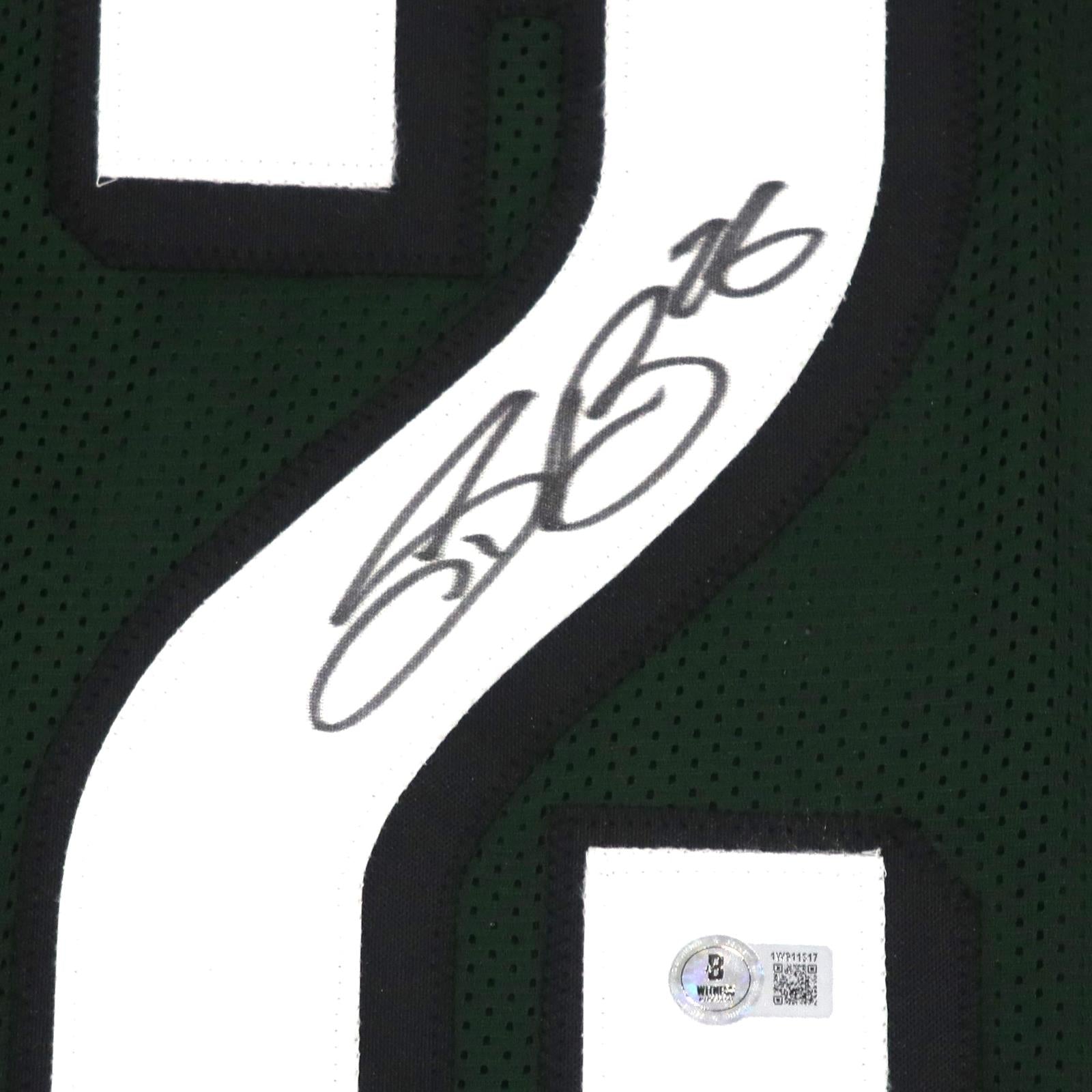 Autographed Saquon Barkley Philadelphia (Green #26) Custom Jersey - Beckett-Powers Sports Memorabilia
