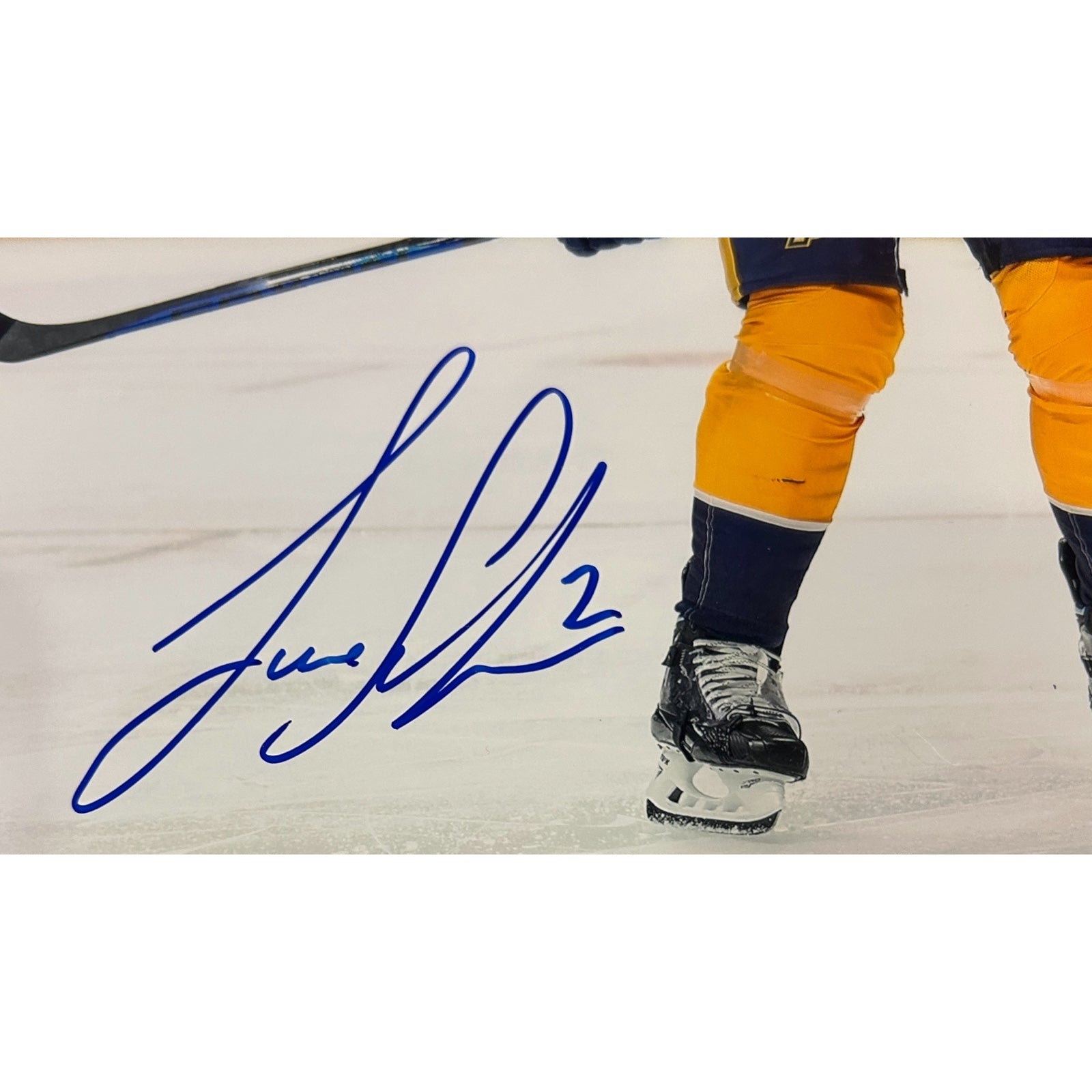 Autographed Luke Schenn Nashville Predators (Action) Deluxe Framed 8x10 Photo - JSA-Powers Sports Memorabilia