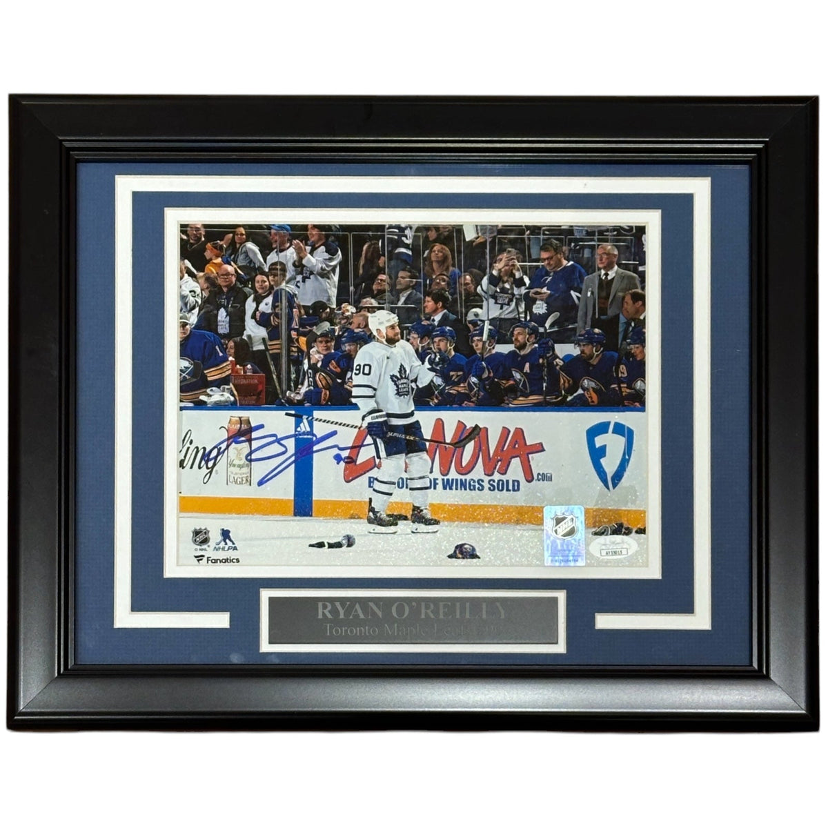 Autographed Ryan O'Reilly Toronto Maple Leafs (Hat Trick) Deluxe Framed 8x10 Photo - JSA-Powers Sports Memorabilia