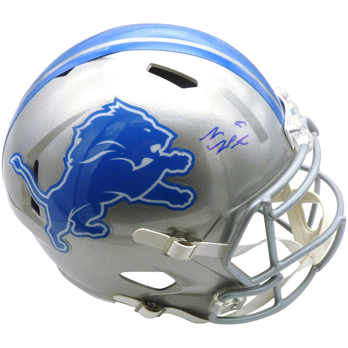 Autographed Sam LaPorta Detroit Lions Deluxe Full-Size Replica Helmet - Beckett-Powers Sports Memorabilia