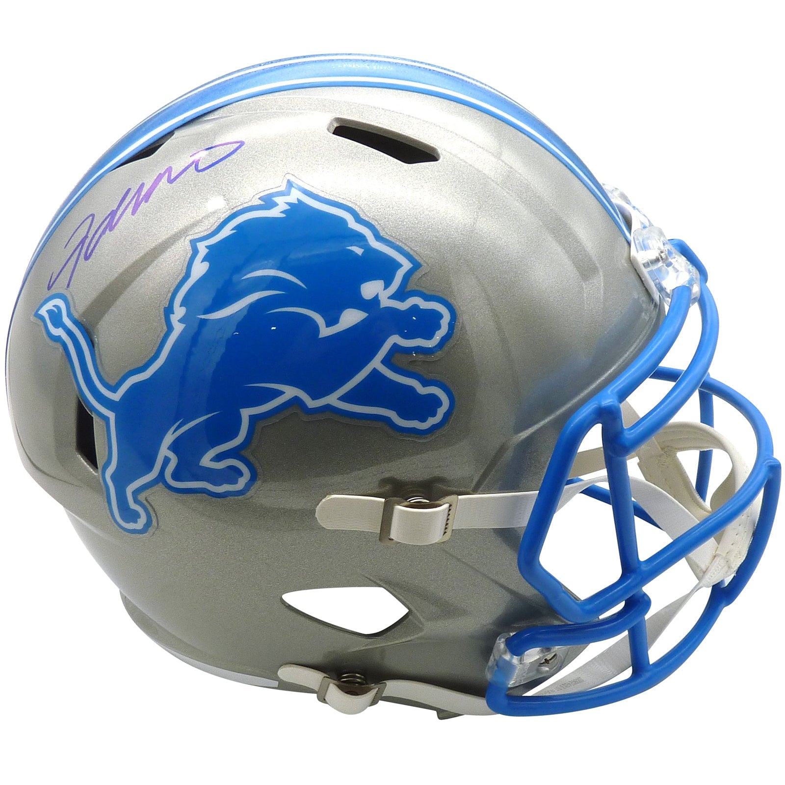 Autographed Jameson Williams Detroit Lions Deluxe Full-Size Replica Helmet - Beckett-Powers Sports Memorabilia