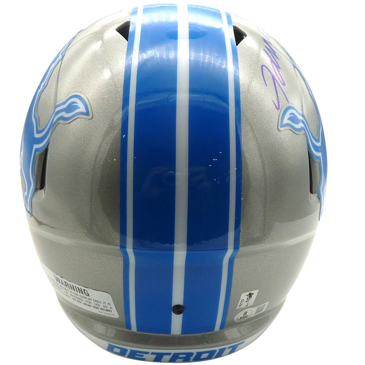 Autographed Jameson Williams Detroit Lions Deluxe Full-Size Replica Helmet - Beckett-Powers Sports Memorabilia