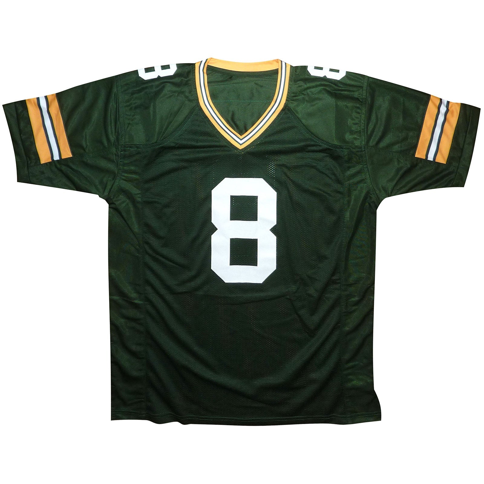 Autographed Josh Jacobs Green Bay (Green #8) Custom Jersey - Beckett-Powers Sports Memorabilia
