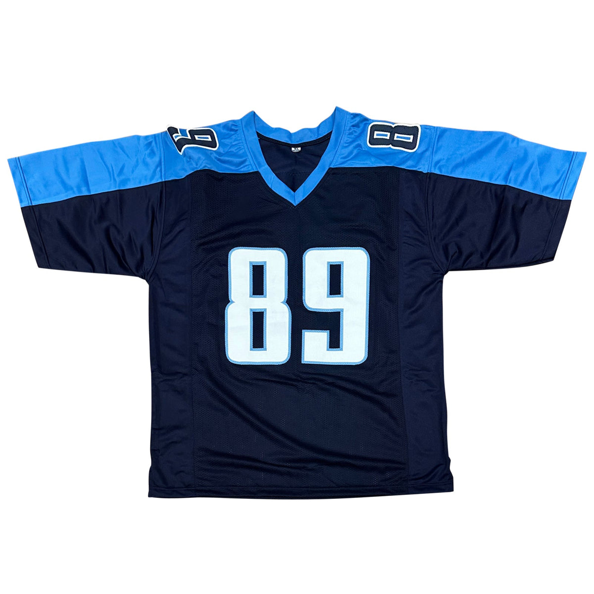 Autographed Frank Wycheck Tennessee (Navy Blue #89) Custom Jersey - JSA-Powers Sports Memorabilia