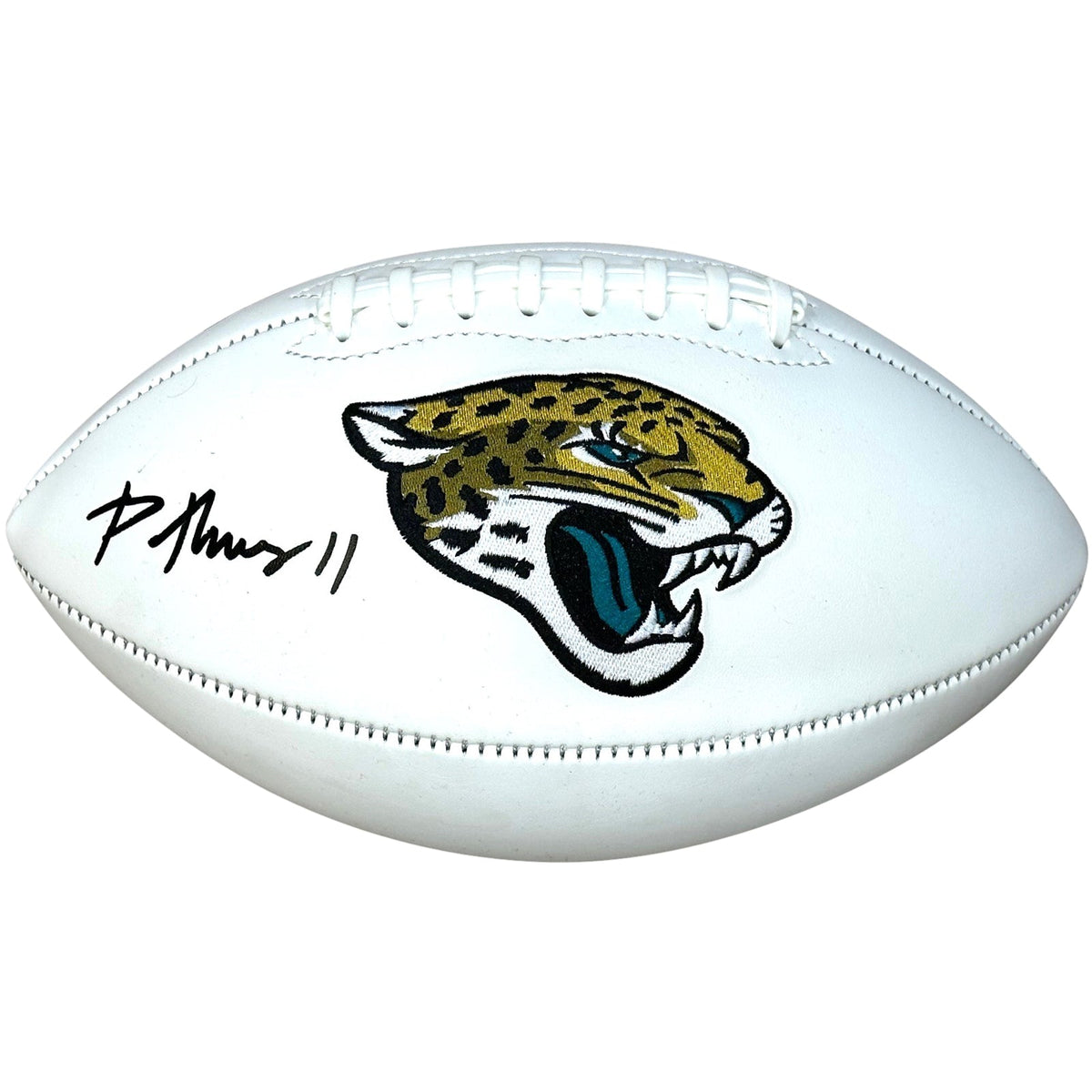 Autographed Brian Thomas Jr. Jacksonville Jaguars Logo Football - Fanatics-Powers Sports Memorabilia