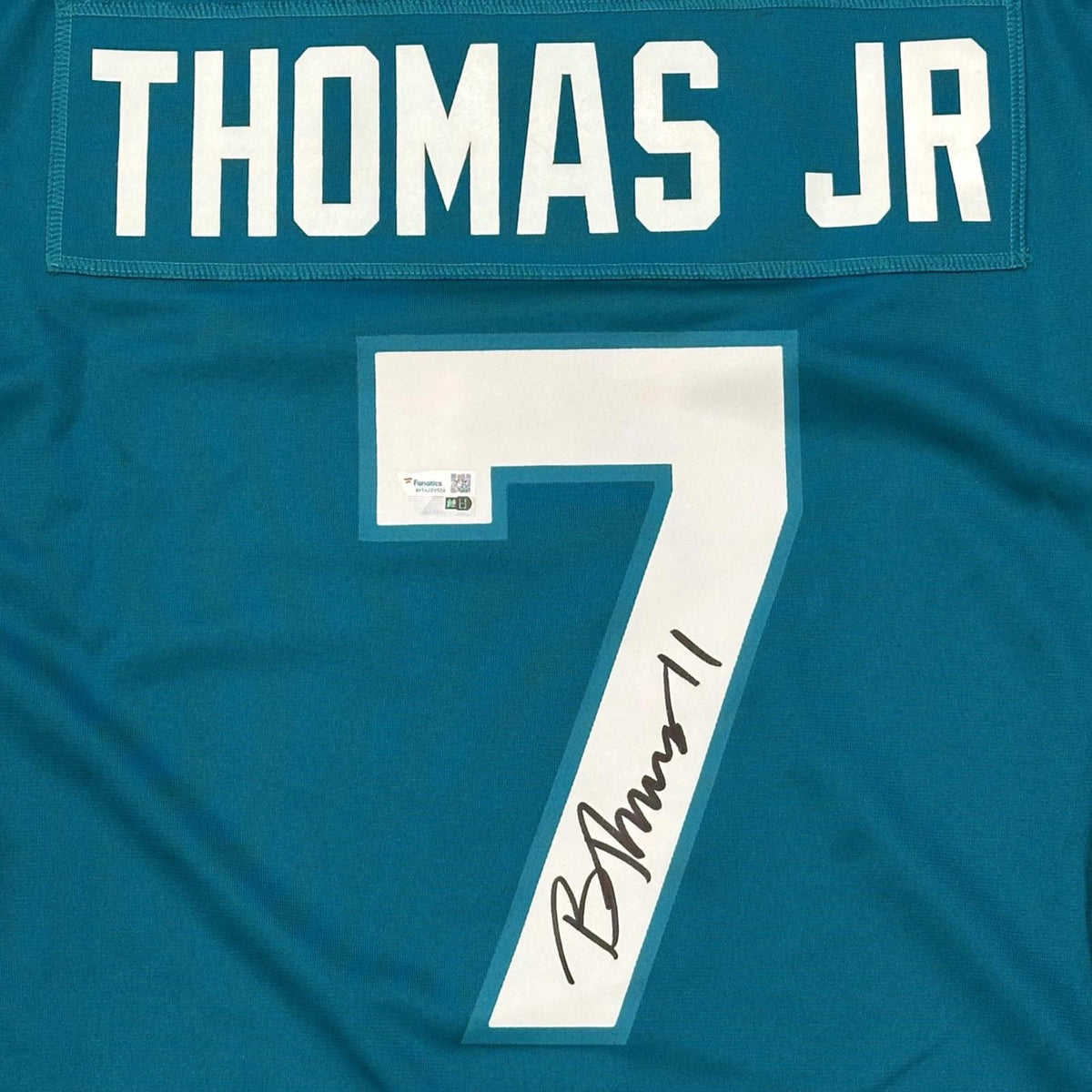 Autographed Brian Thomas Jr. Jacksonville Jaguars (Teal #7) Nike Jersey - Fanatics-Powers Sports Memorabilia