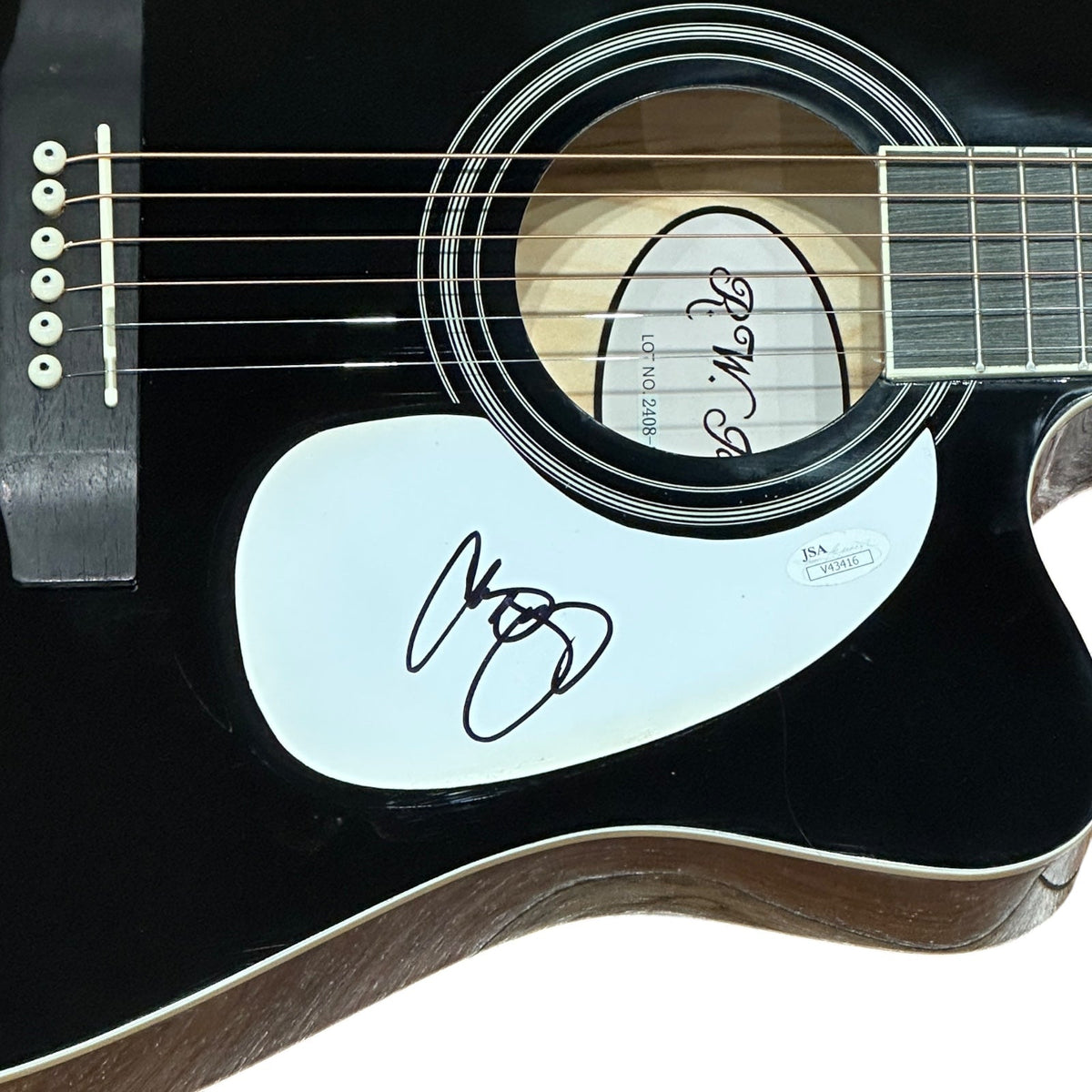Autographed Chris Young Black Acoustic Guitar - JSA-Powers Sports Memorabilia