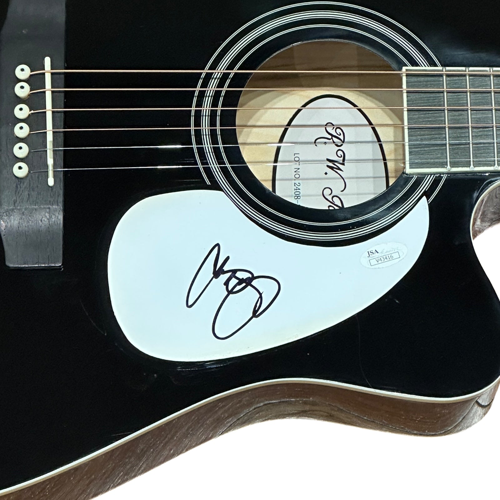 Autographed Chris Young Black Acoustic Guitar - JSA-Powers Sports Memorabilia