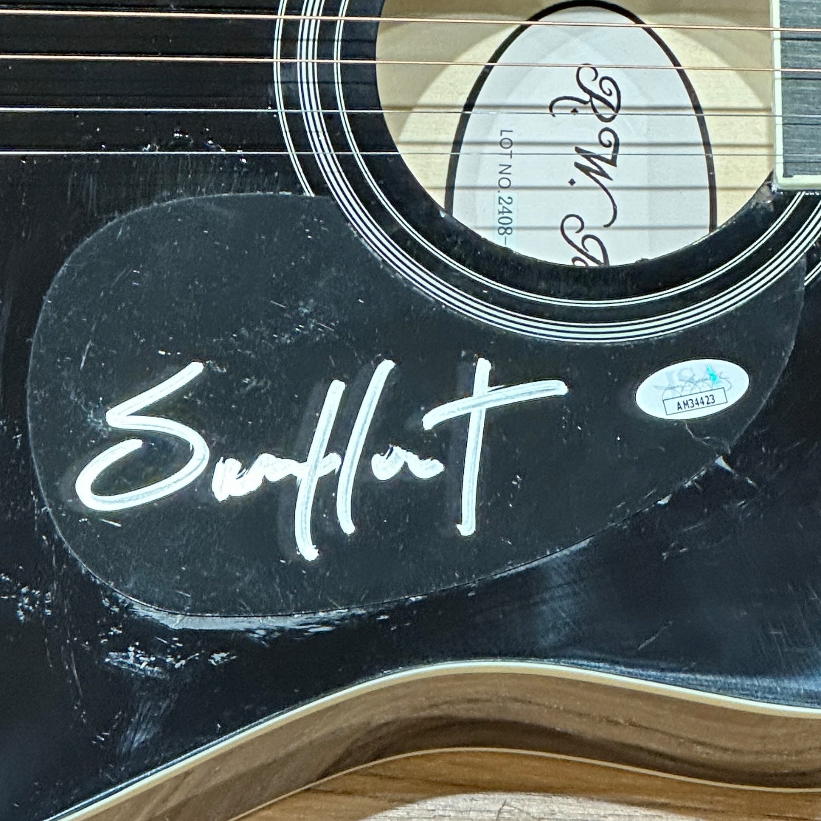 Autographed Sam Hunt Black Acoustic Guitar - JSA-Powers Sports Memorabilia