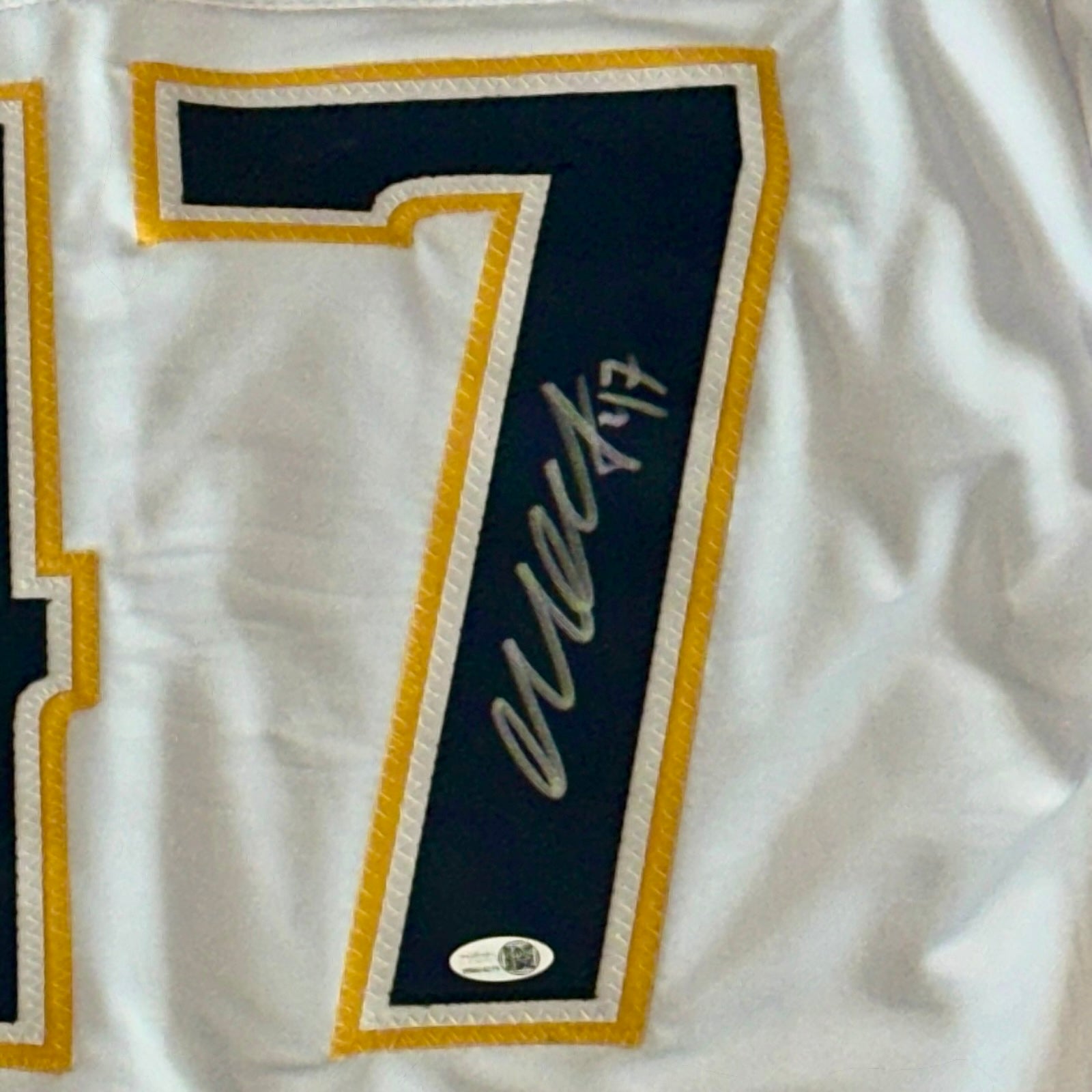 Autographed Michael McCarron Nashville (White #47) Custom Hockey Jersey - JSA-Powers Sports Memorabilia