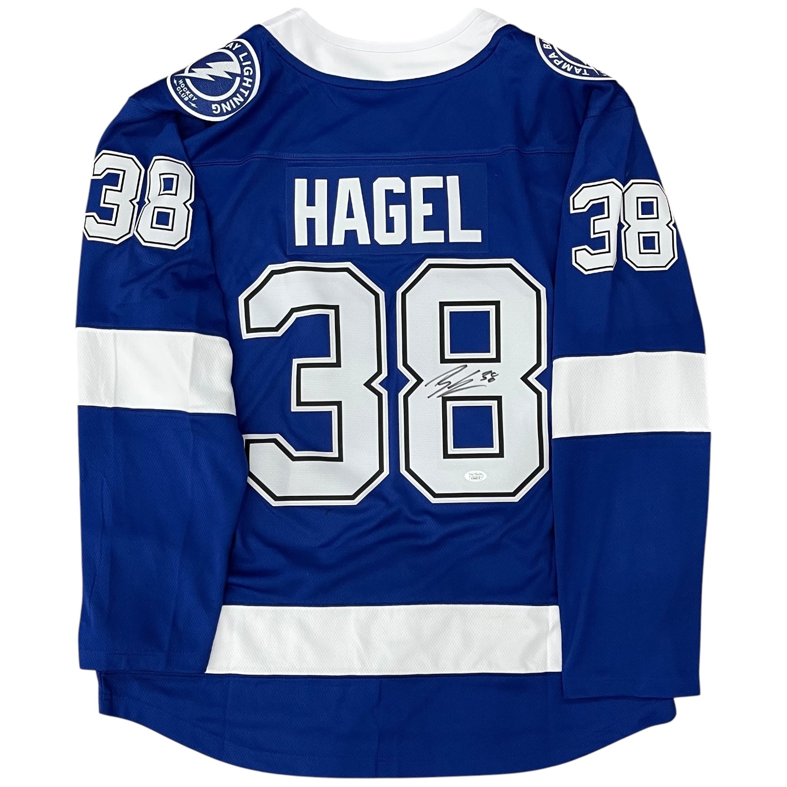 Autographed Brandon Hagel Tampa Bay Lightning (Blue #38) Fanatics Breakaway Jersey - JSA-Powers Sports Memorabilia