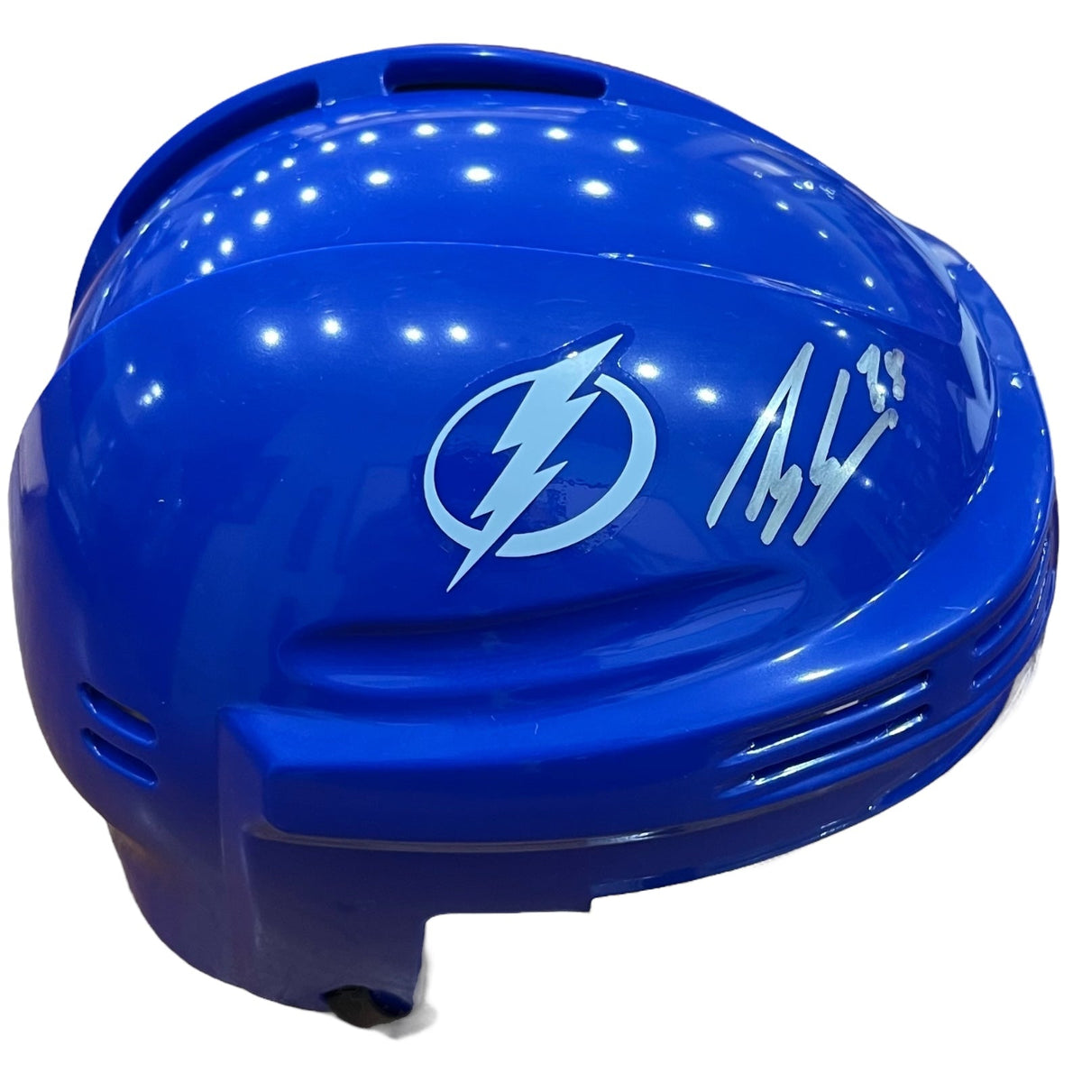 Autographed Brandon Hagel Tampa Bay Lightning Blue Skaters Mini Helmet - JSA-Powers Sports Memorabilia