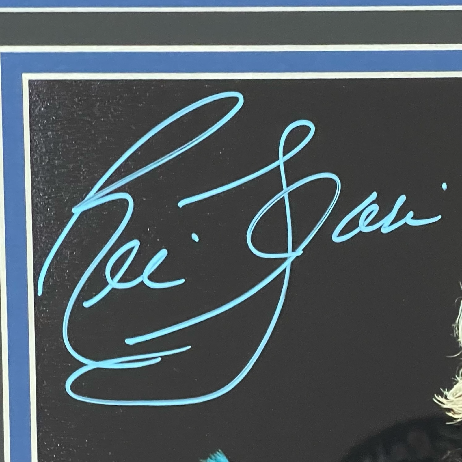 Autographed Ric Flair Wrestling (Blue Robe Horizontal) Deluxe Framed 8x10 Photo - JSA-Powers Sports Memorabilia