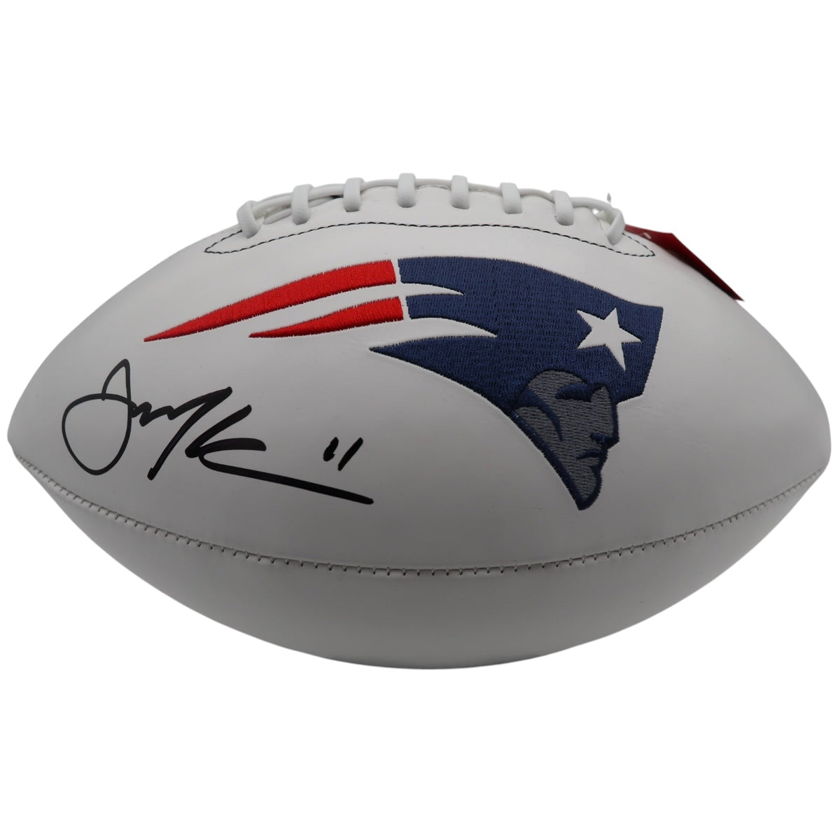Autographed Julian Edelman New England Patriots Logo Football - JSA