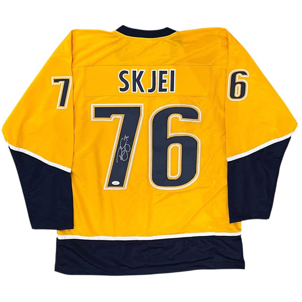 Autographed Brady Skjei Nashville (Gold #76) Custom Hockey Jersey - JSA-Powers Sports Memorabilia