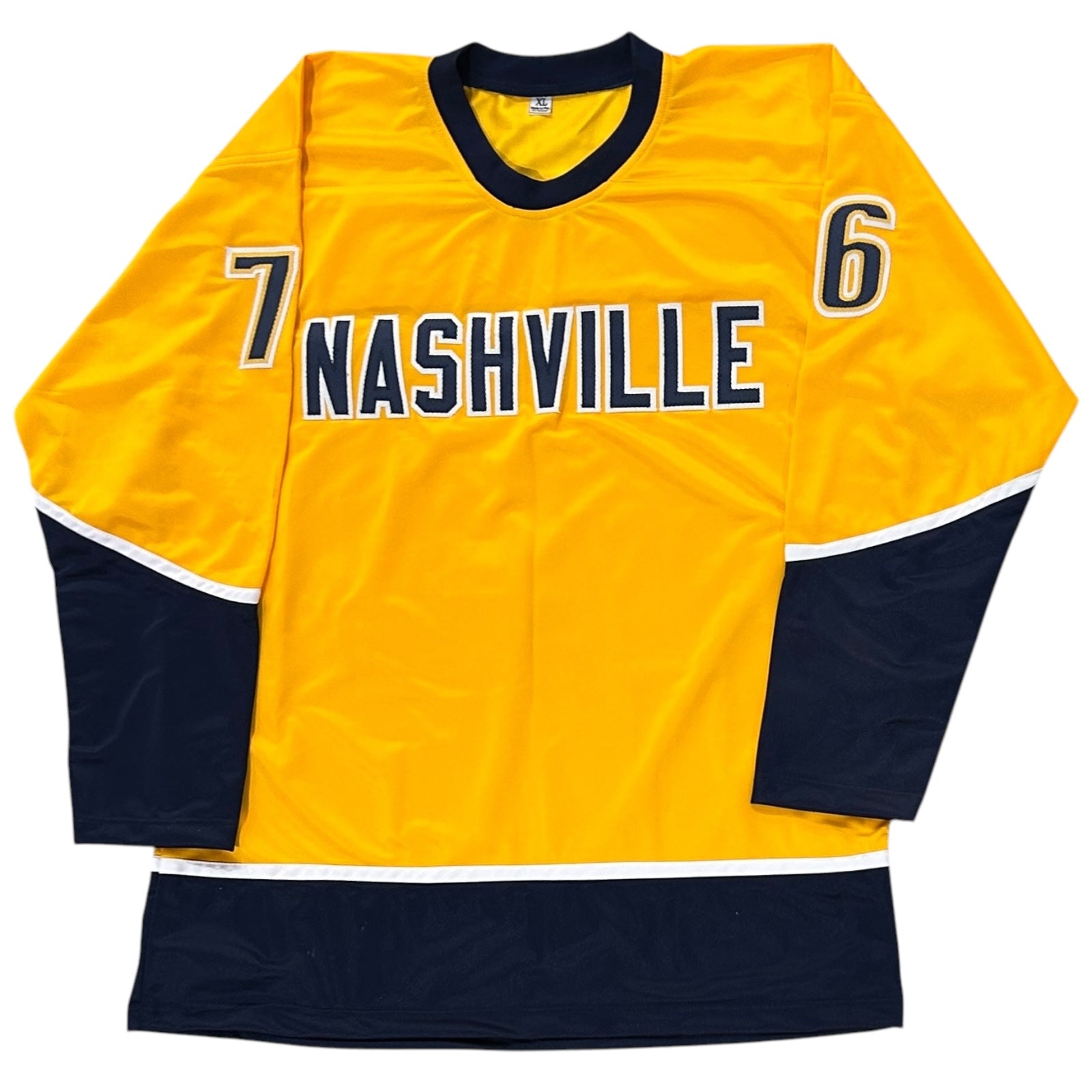Autographed Brady Skjei Nashville (Gold #76) Custom Hockey Jersey - JSA-Powers Sports Memorabilia