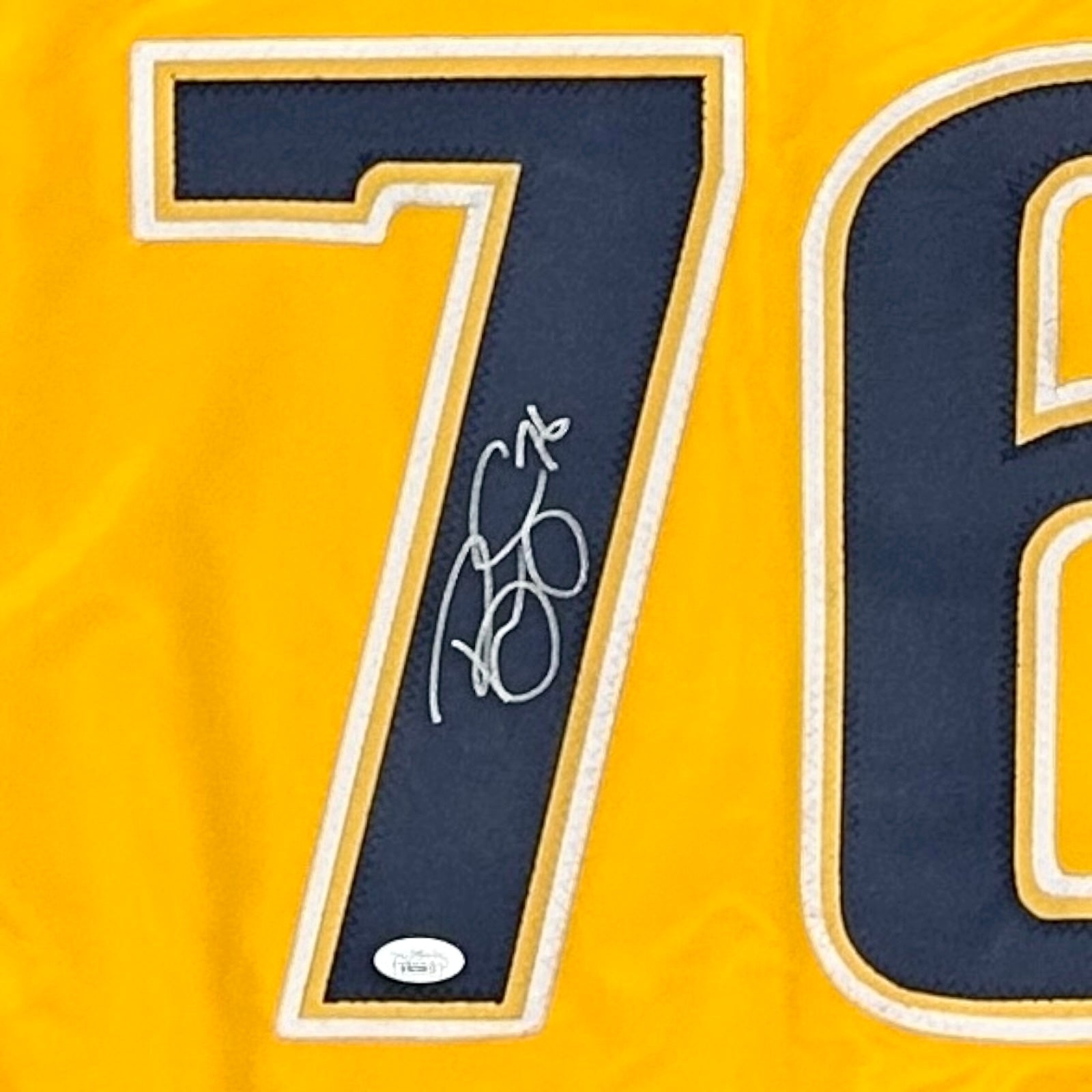 Autographed Brady Skjei Nashville (Gold #76) Custom Hockey Jersey - JSA-Powers Sports Memorabilia