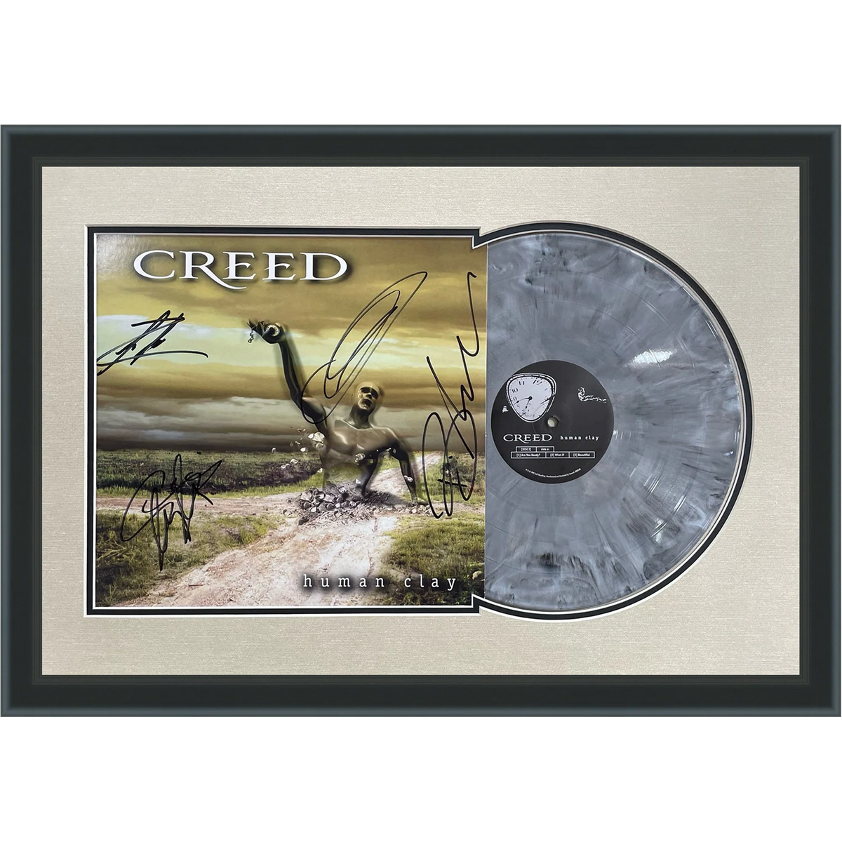 Autographed Creed Band Human Clay Deluxe Framed Record Album - JSA-Powers Sports Memorabilia