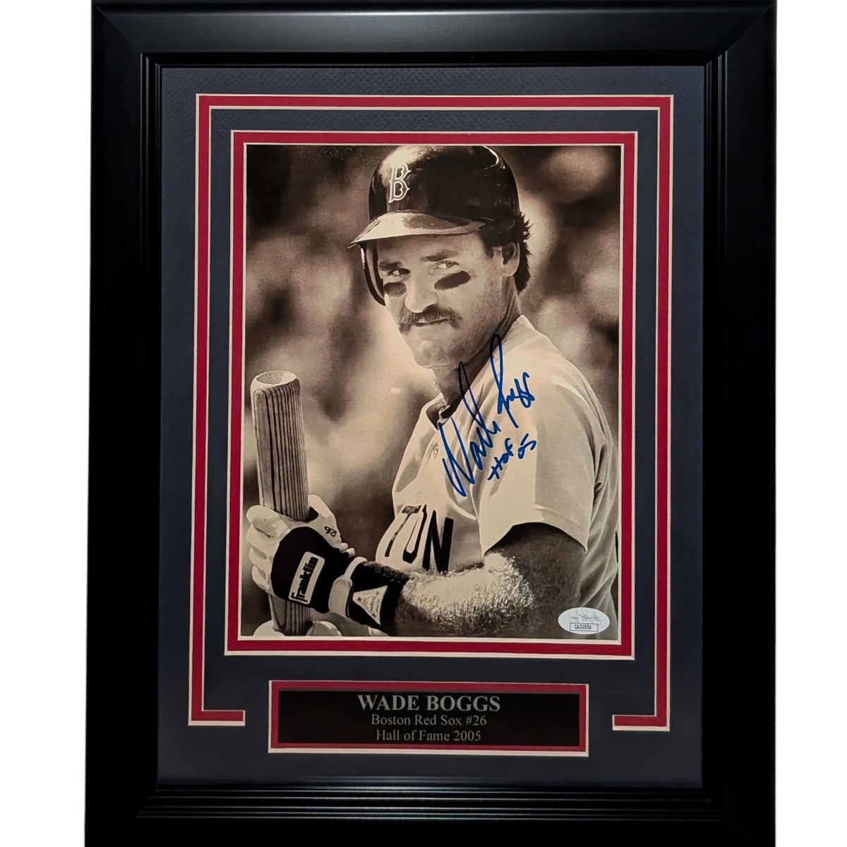 Autographed Wade Boggs Boston Red Sox Deluxe Framed 8x10 Photo - JSA-Powers Sports Memorabilia