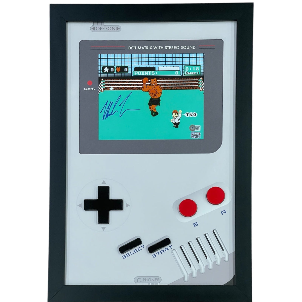 Autographed Mike Tyson Nintendo Punchout Gameboy Deluxe Framed Shadowbox Display - JSA-Powers Sports Memorabilia