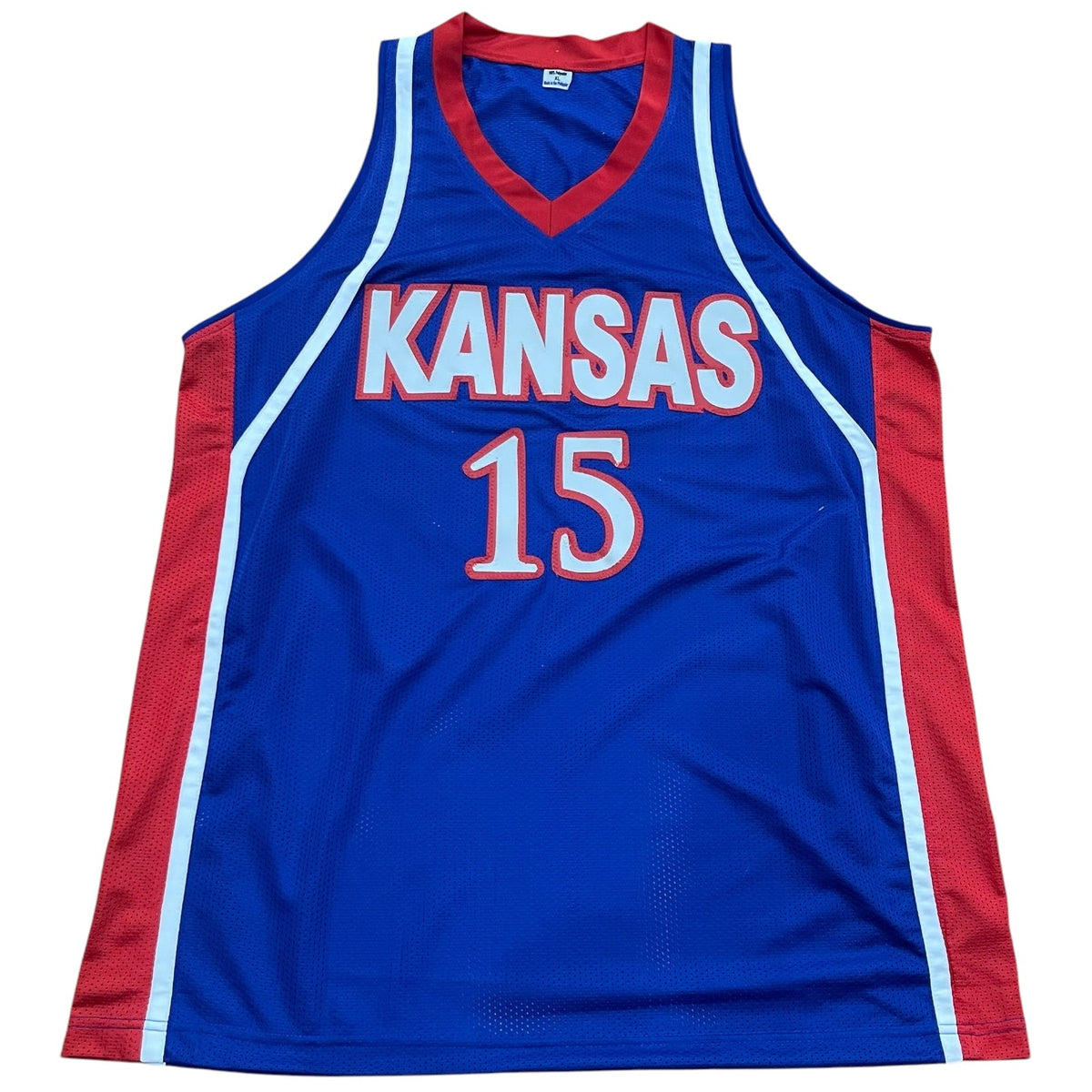 Autographed Mario Chalmers Kansas Jayhawks (Blue #15) Custom Jersey w/ "08 Champs" - JSA-Powers Sports Memorabilia