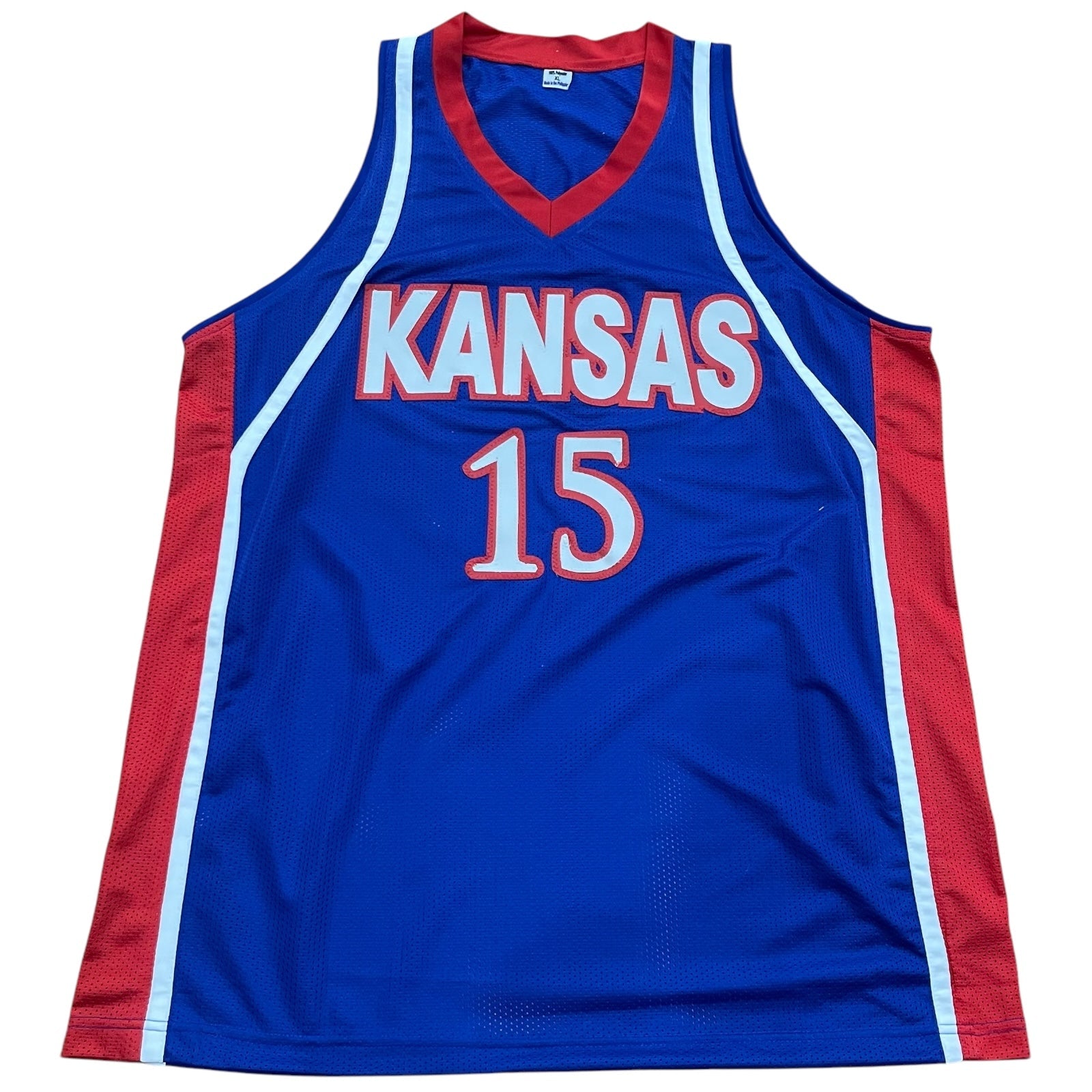 Autographed Mario Chalmers Kansas Jayhawks (Blue #15) Custom Jersey w/ "08 Champs" - JSA-Powers Sports Memorabilia