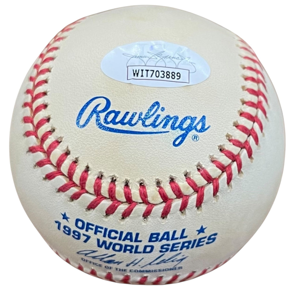Autographed Livan Hernandez 1997 World Series Logo Baseball w/ "MVP 1997 WS" - JSA-Powers Sports Memorabilia