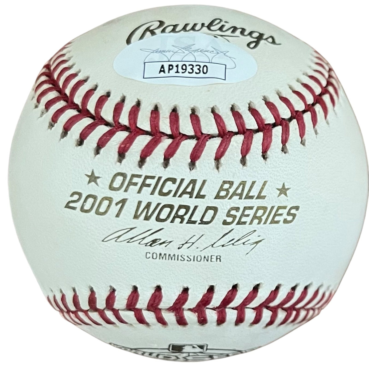 Autographed Luis Gonzalez 2001 World Series Logo Baseball w/ Inscription in Deluxe Case - JSA-Powers Sports Memorabilia