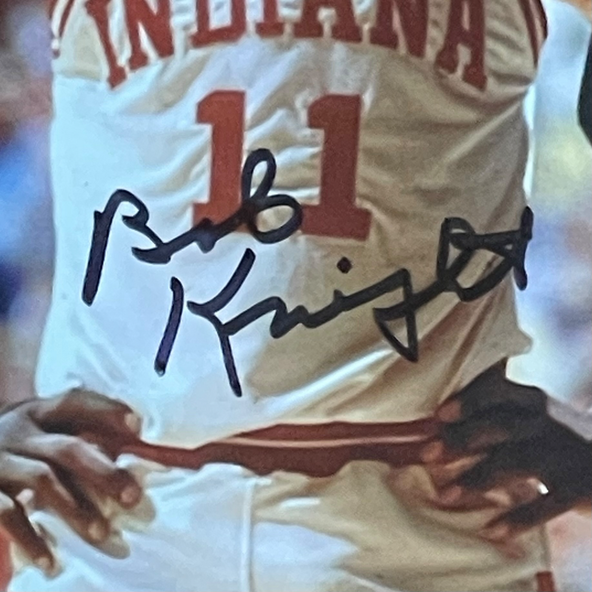 Autographed Bobby Knight Indiana Hoosiers (with Isiah Thomas) Deluxe Framed 8x10 Photo - JSA-Powers Sports Memorabilia