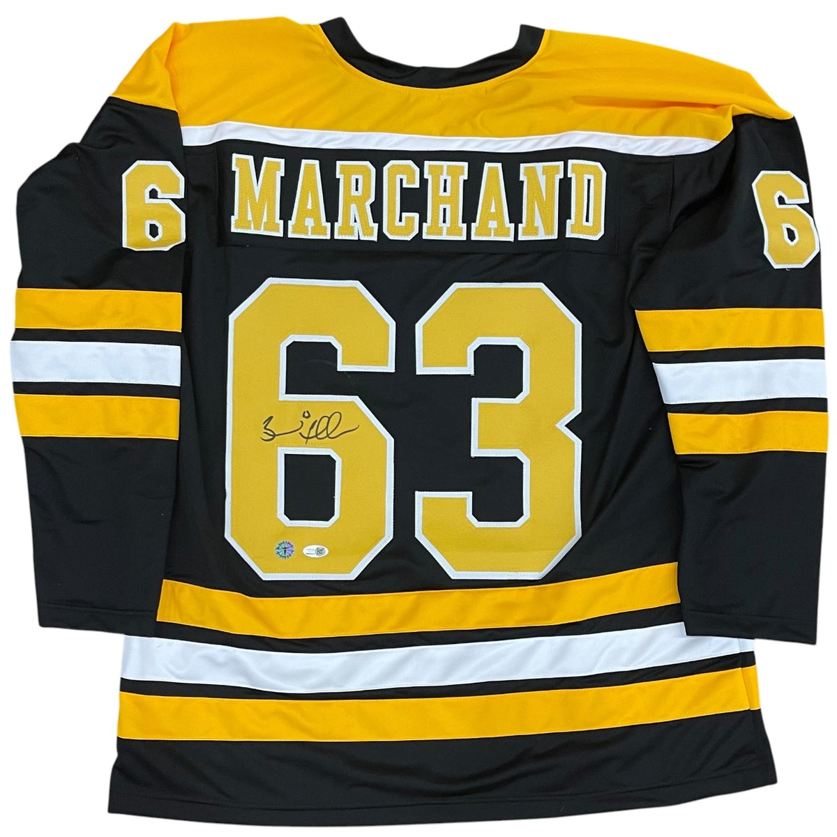 Autographed Brad Marchand Boston (Black #63) Custom Jersey - JSA-Powers Sports Memorabilia