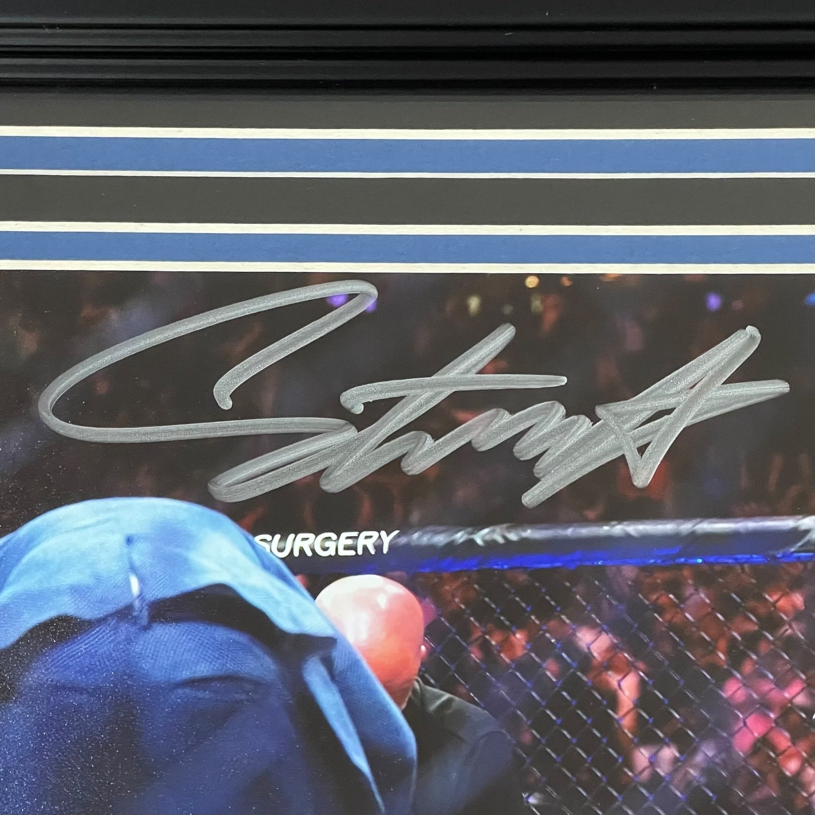 Autographed Israel Adesanya UFC (vs Pereira) Deluxe Framed 8x10 Photo - JSA-Powers Sports Memorabilia