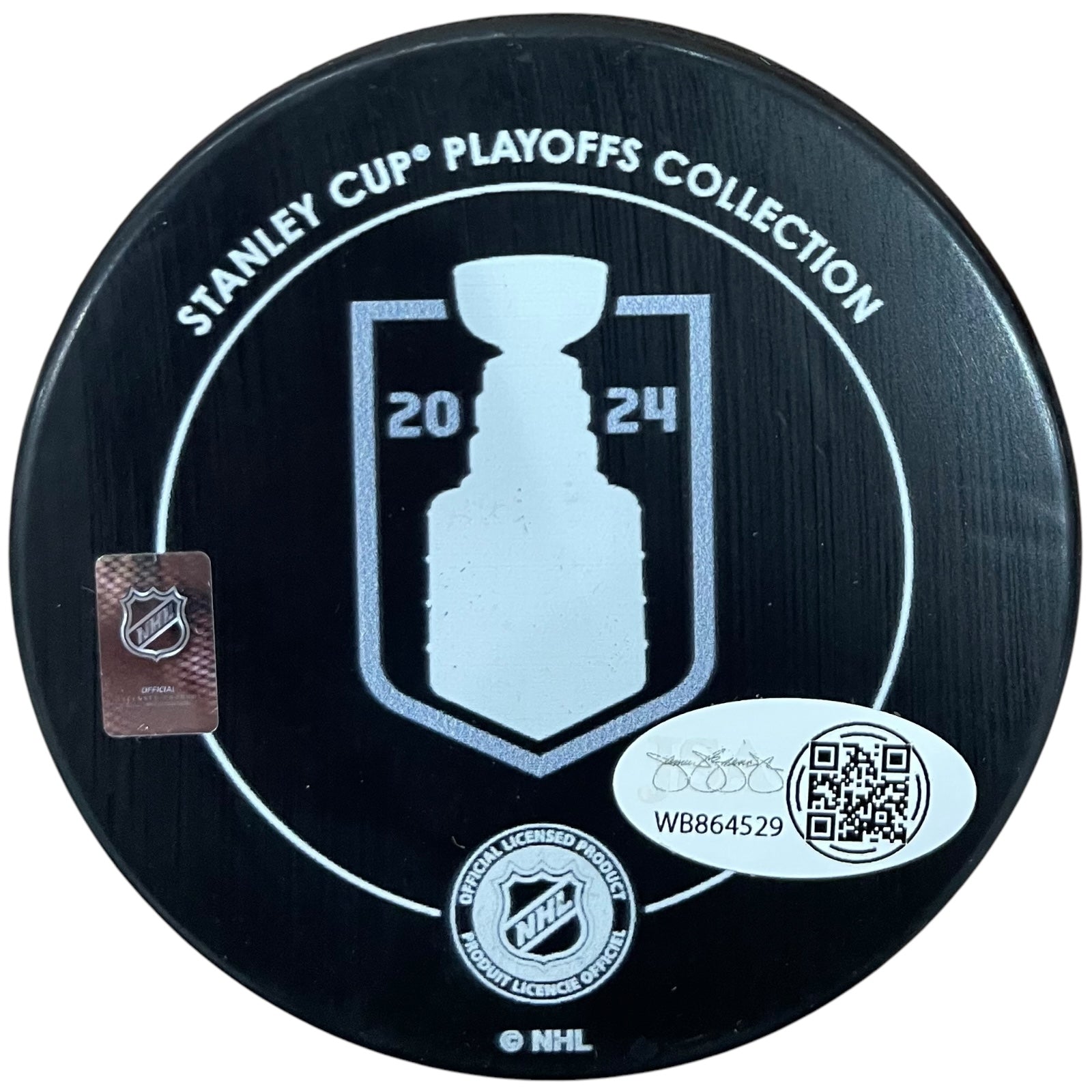 Autographed Carter Verhaeghe Florida Panthers (2024 Stanley Cup Champs Logo) Hockey Puck - JSA-Powers Sports Memorabilia
