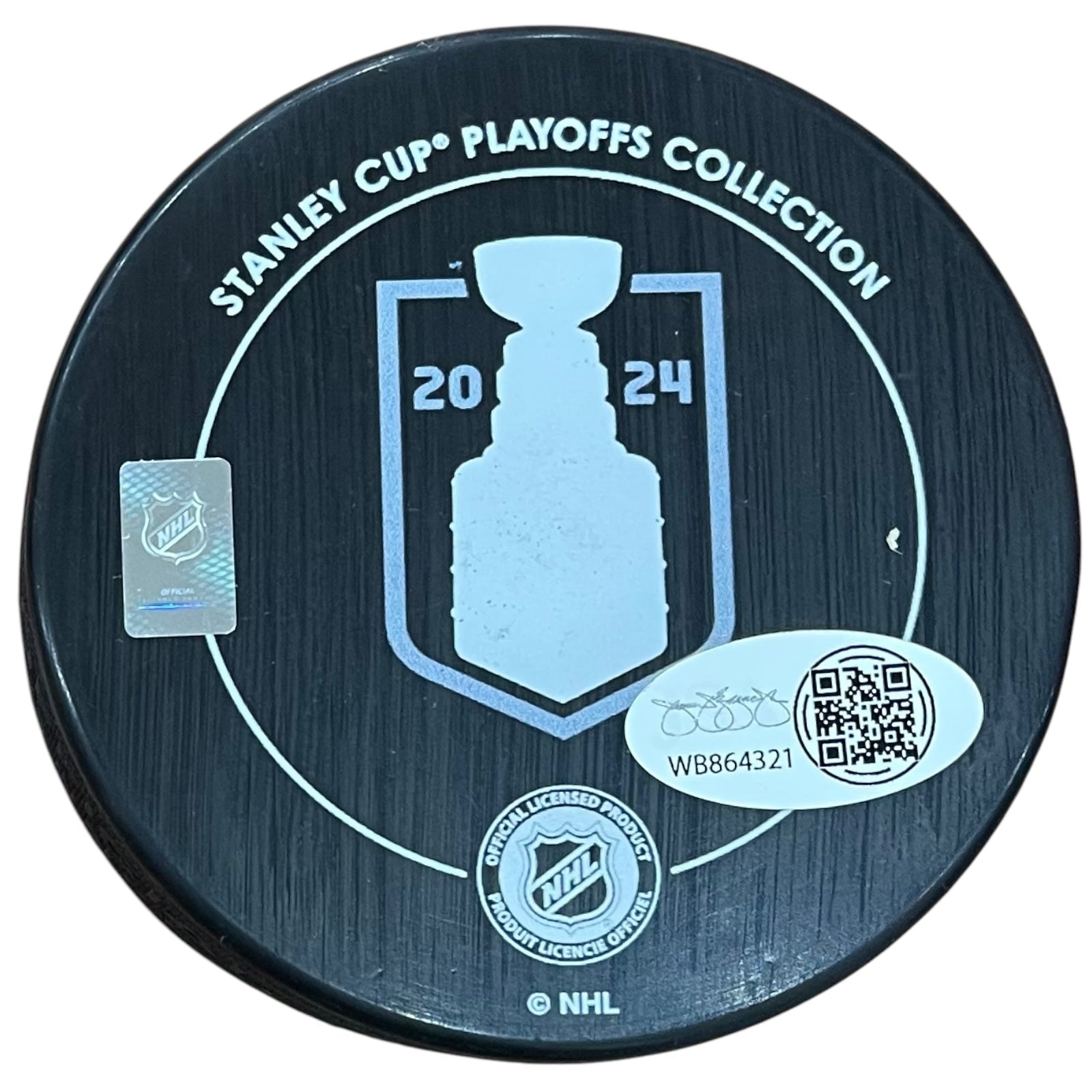 Autographed Evan Rodrigues Florida Panthers (2024 Stanley Cup Champs Logo) Hockey Puck - JSA-Powers Sports Memorabilia